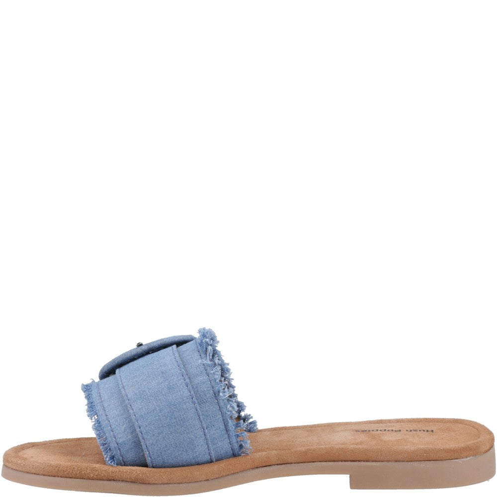 Sandal Ladies Summer Denim Hush Puppies Hayley Buckle Slide