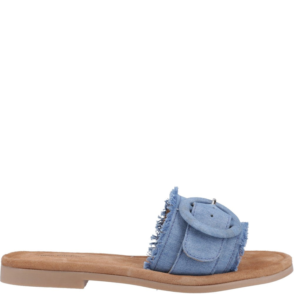 Sandal Ladies Summer Denim Hush Puppies Hayley Buckle Slide