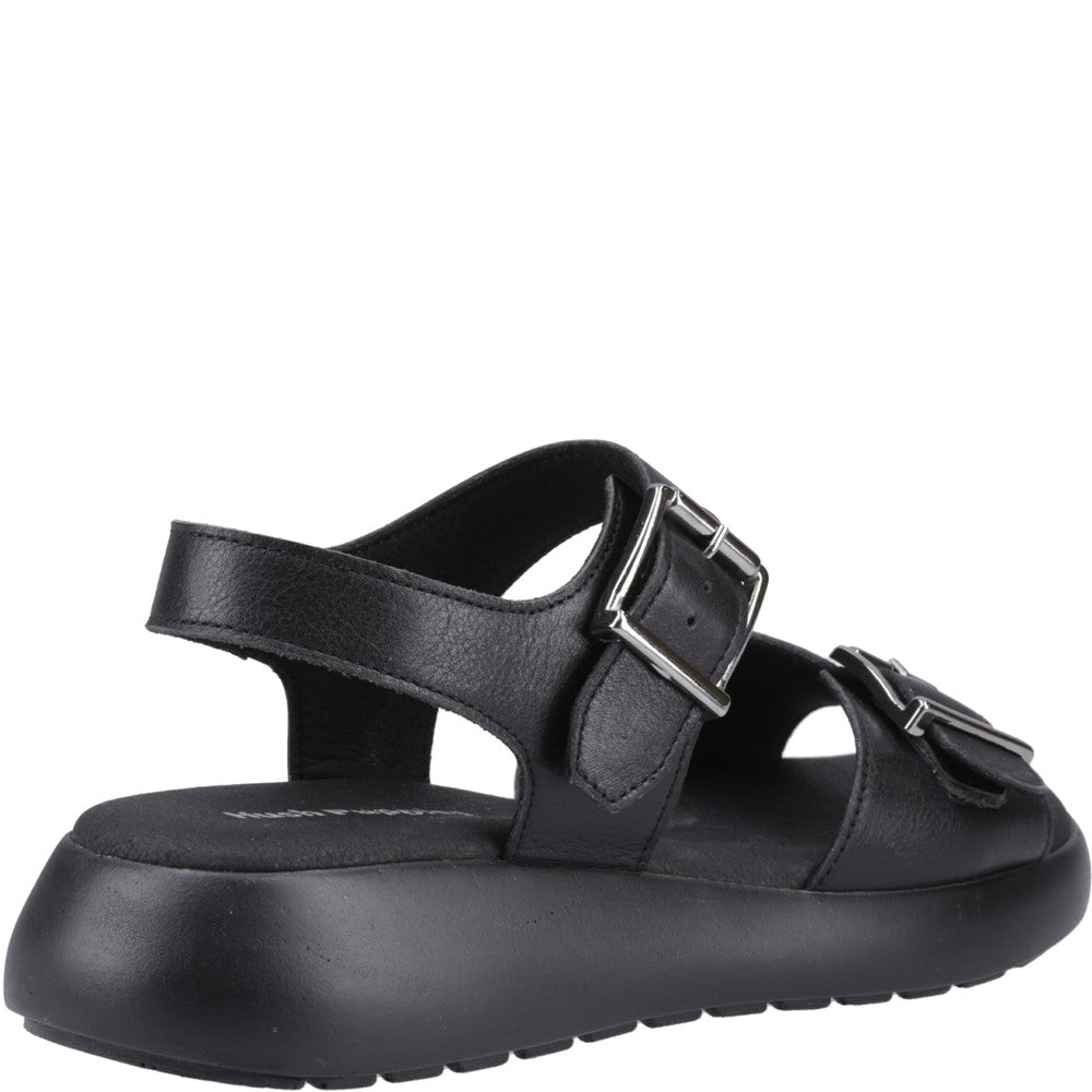 Sandal Ladies Summer Black Hush Puppies Alison Buckle Sandal