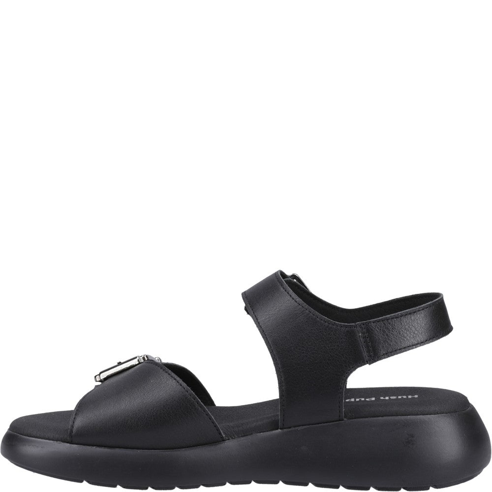 Sandal Ladies Summer Black Hush Puppies Alison Buckle Sandal