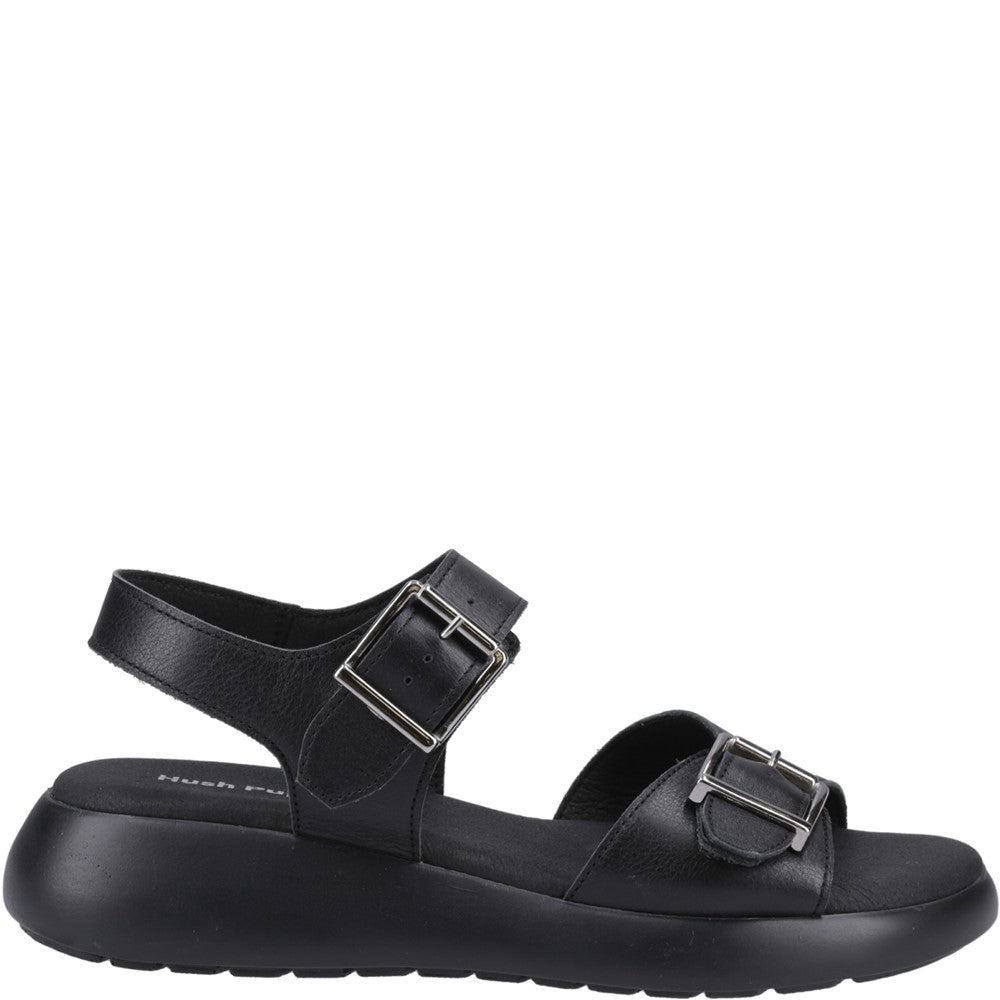 Sandal Ladies Summer Black Hush Puppies Alison Buckle Sandal
