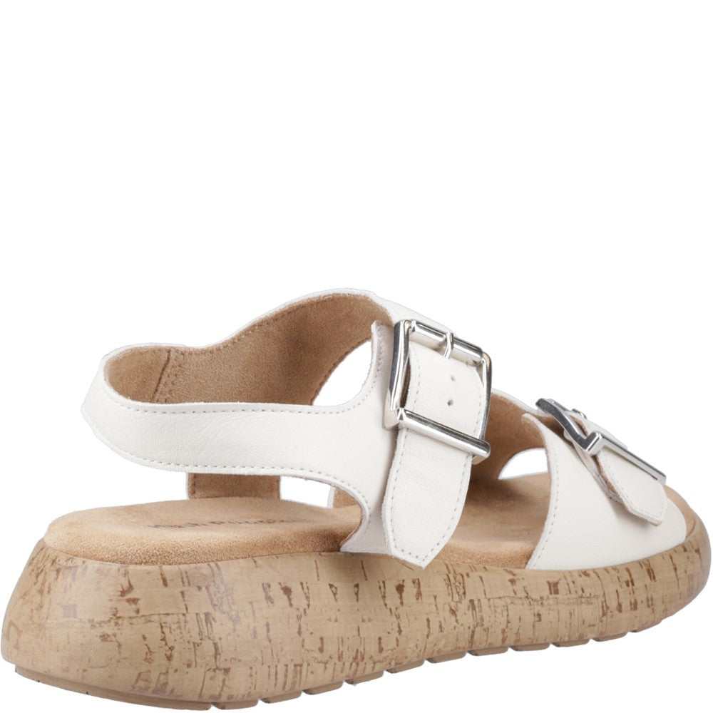 Sandal Ladies Summer Cream Hush Puppies Alison Buckle Sandal
