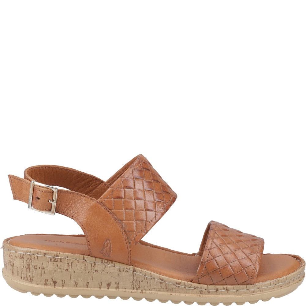 Sandal Ladies Summer Tan Hush Puppies Ebony Woven Sandal