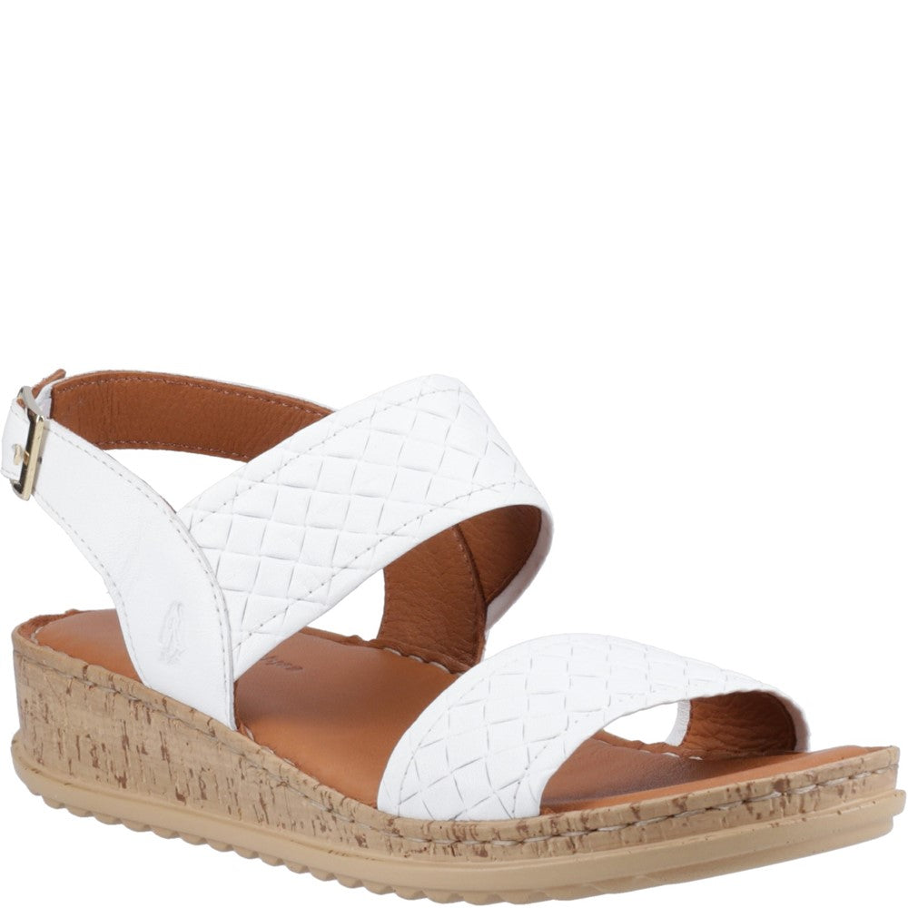 Sandal Ladies Summer White Hush Puppies Ebony Woven Sandal