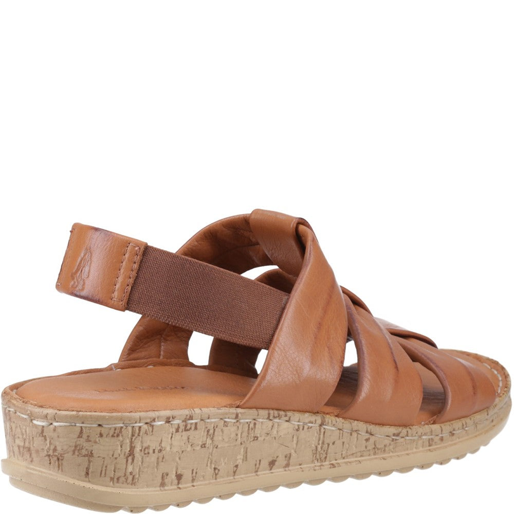 Sandal Ladies Summer Tan Hush Puppies Eden Wide Fit Sandal