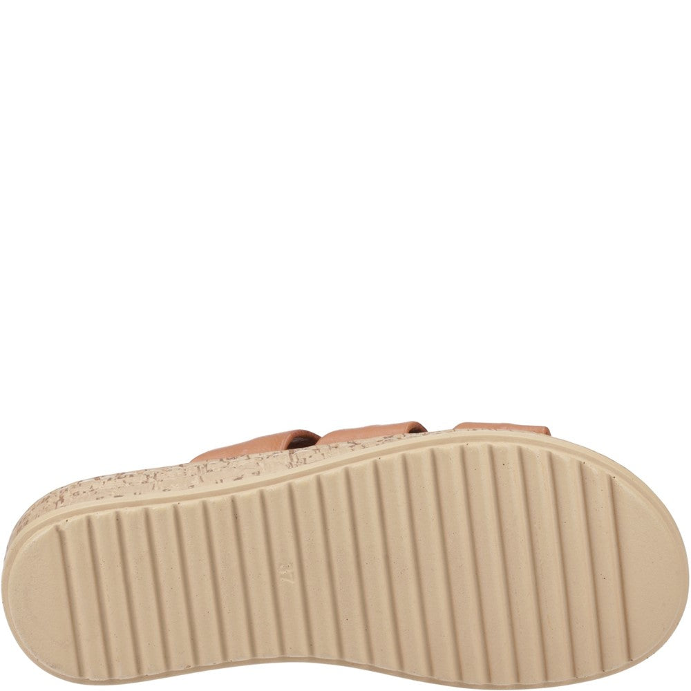 Sandal Ladies Summer Tan Hush Puppies Eden Wide Fit Sandal