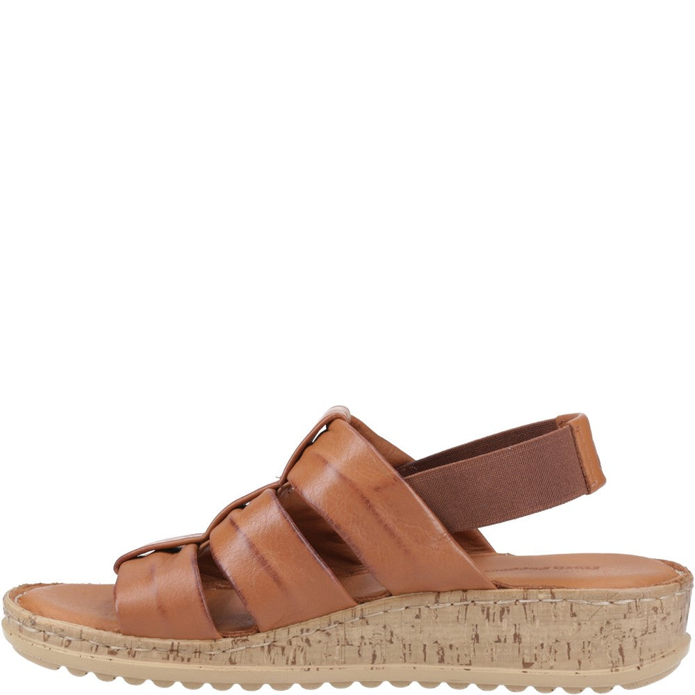 Sandal Ladies Summer Tan Hush Puppies Eden Wide Fit Sandal