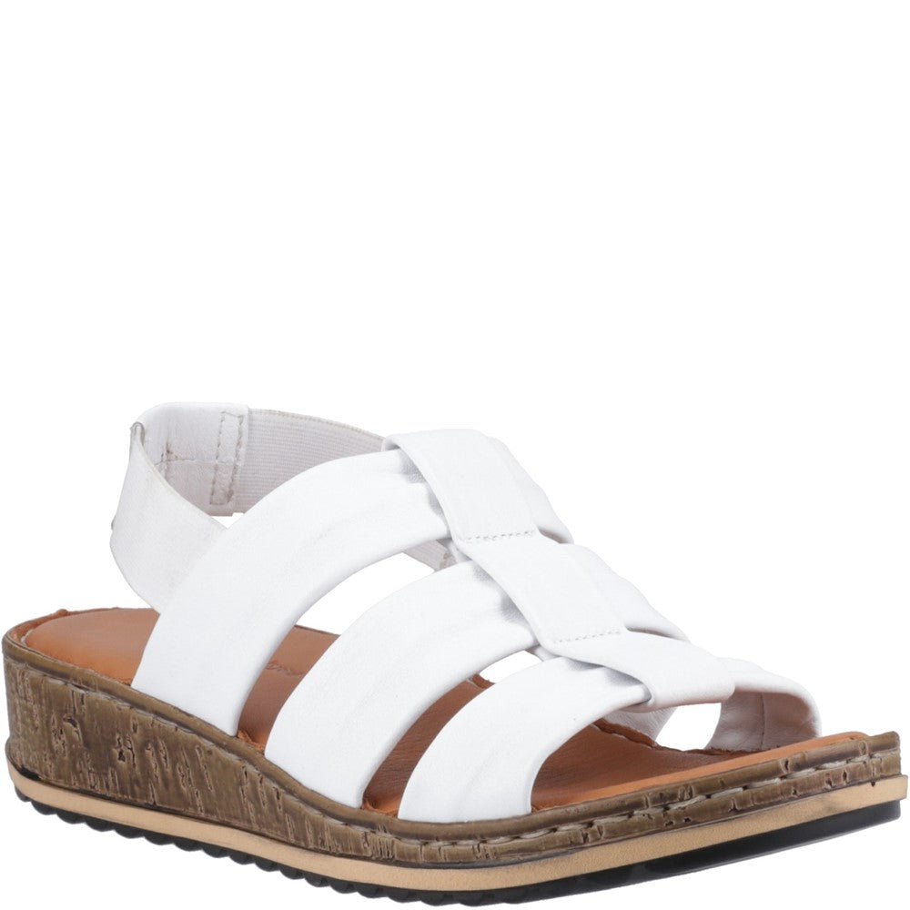 Sandal Ladies Summer White Hush Puppies Eden Wide Fit Sandal