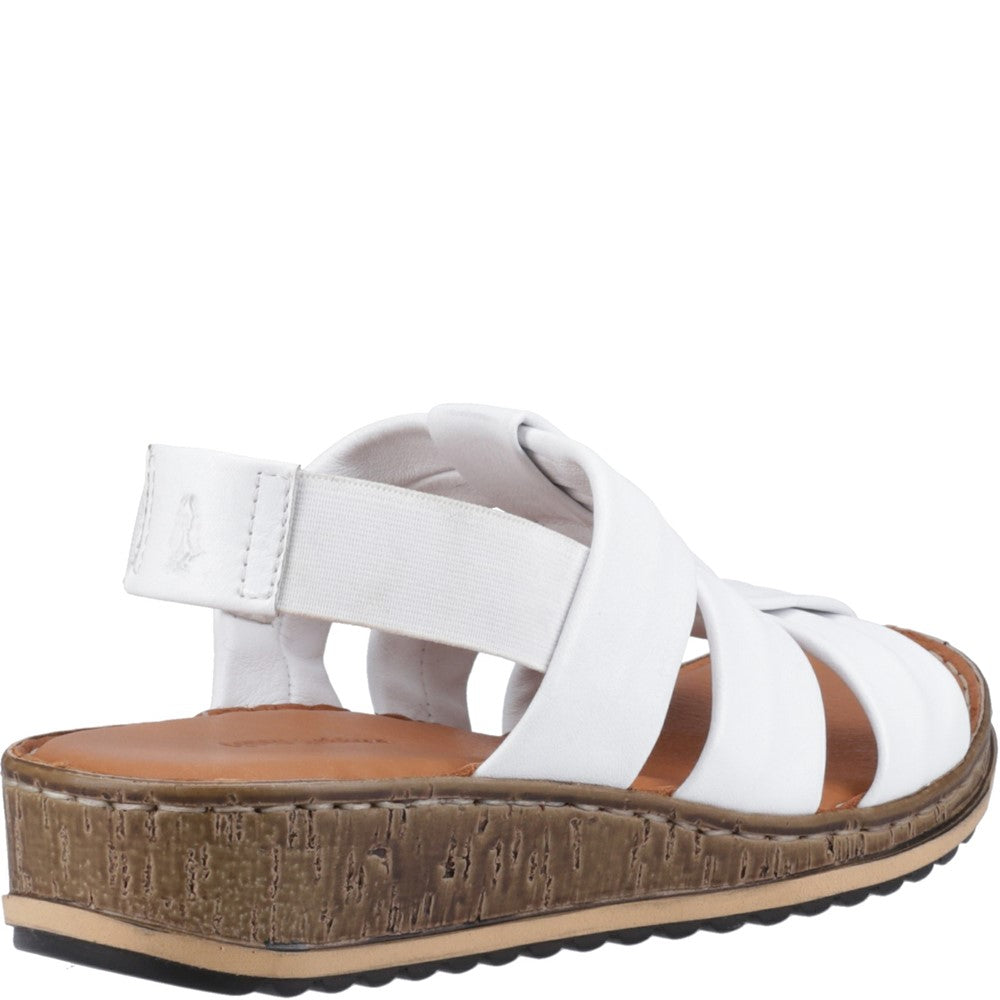 Sandal Ladies Summer White Hush Puppies Eden Wide Fit Sandal