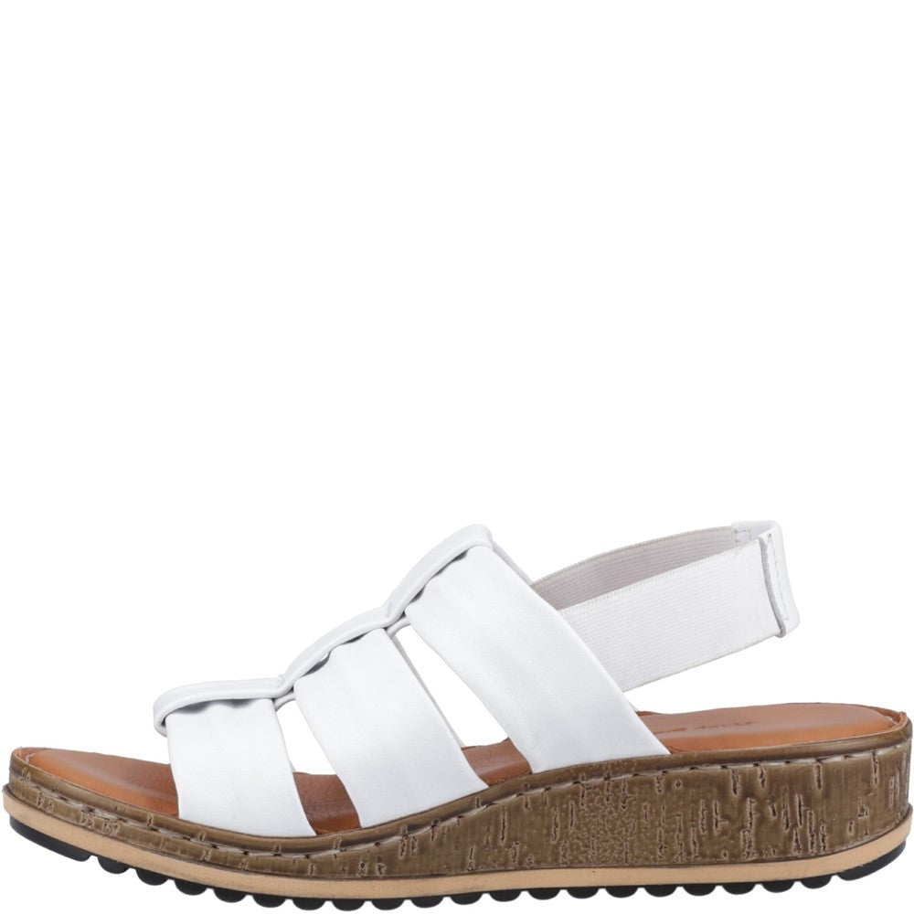 Sandal Ladies Summer White Hush Puppies Eden Wide Fit Sandal