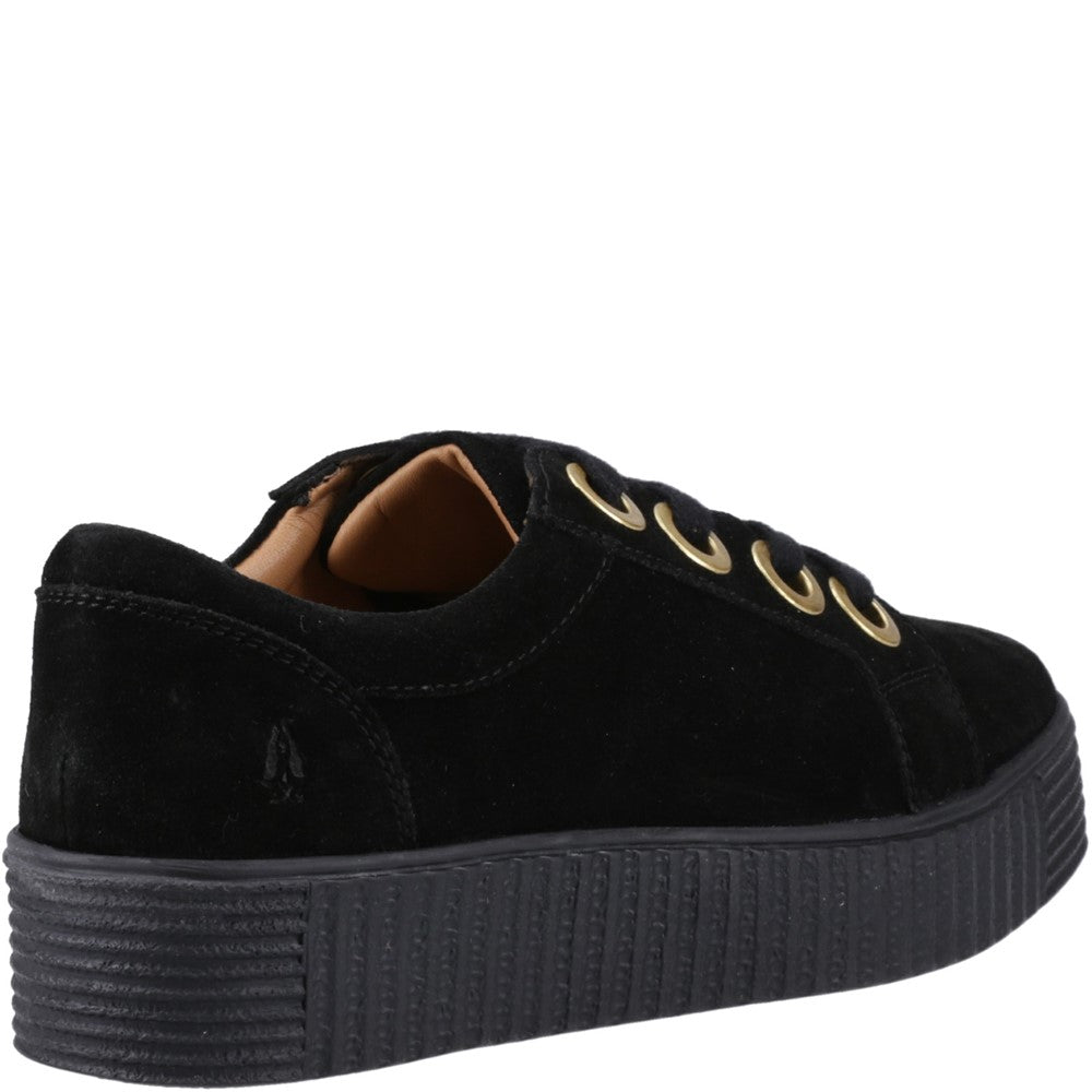 Shoe Ladies Summer Black Hush Puppies Tamsin Suede Trainer