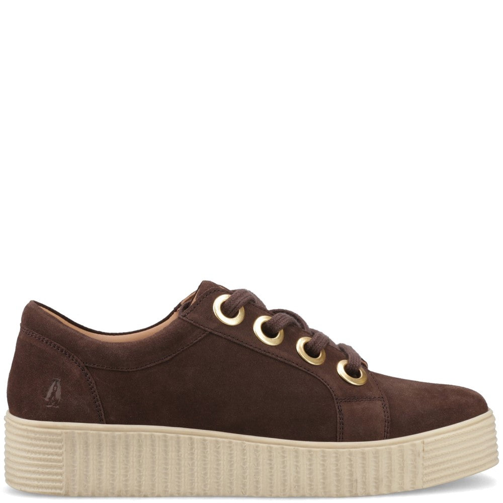 Shoe Ladies Summer Chocolate Hush Puppies Tamsin Suede Trainer