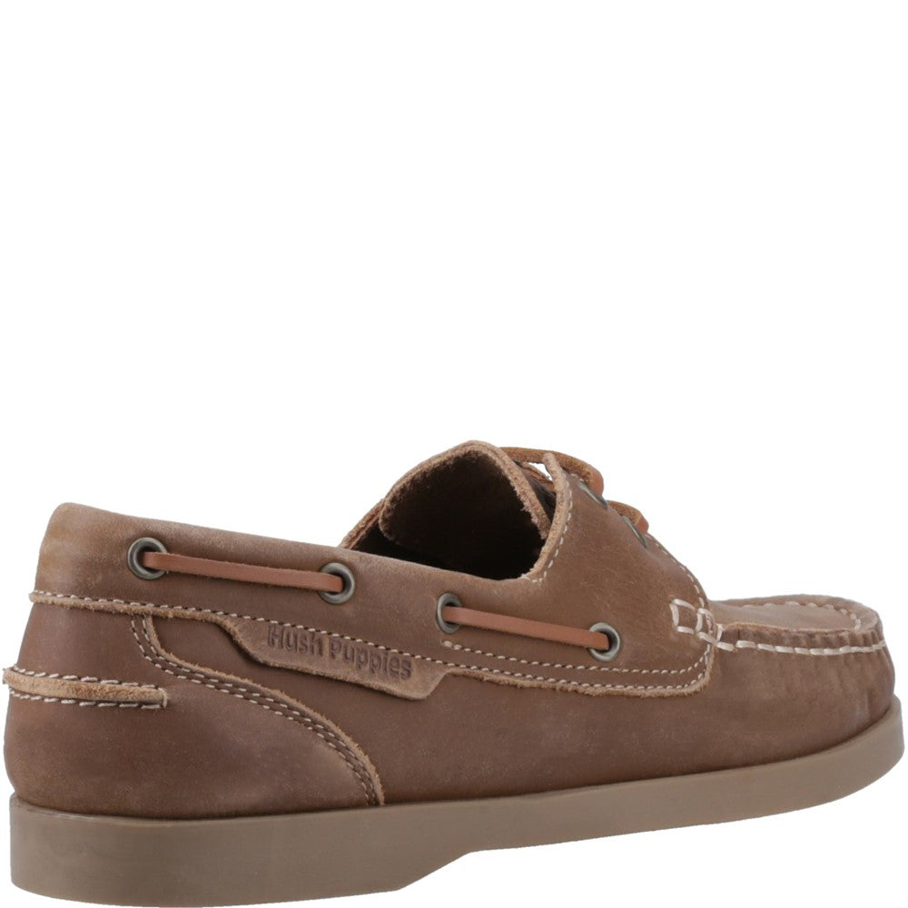 Slip On Ladies Shoes Tan Hush Puppies Isabel Boat Shoe