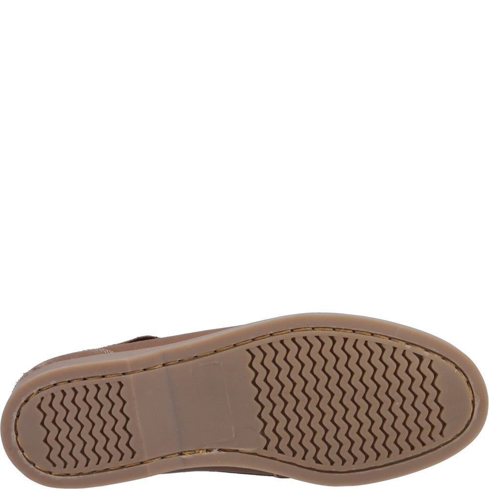 Slip On Ladies Shoes Tan Hush Puppies Isabel Boat Shoe