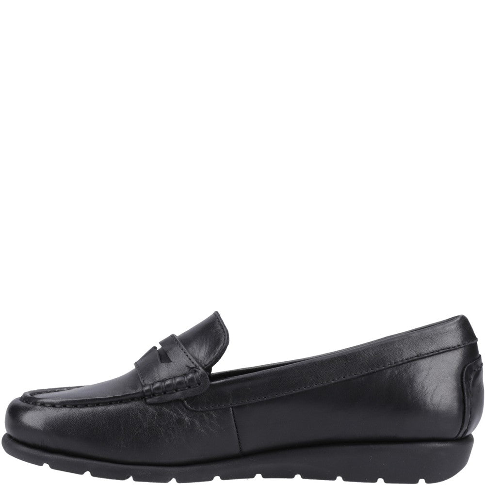Slip On Ladies Shoes Black Hush Puppies Shelby Loafer