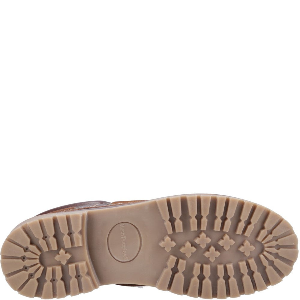 Lace Mens Summer Brown Hush Puppies Weston Boat Shoe