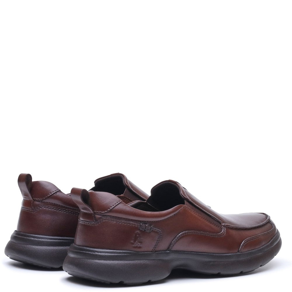 Mens Classic Slip On Shoes Brown Hush Puppies Harold Slip On