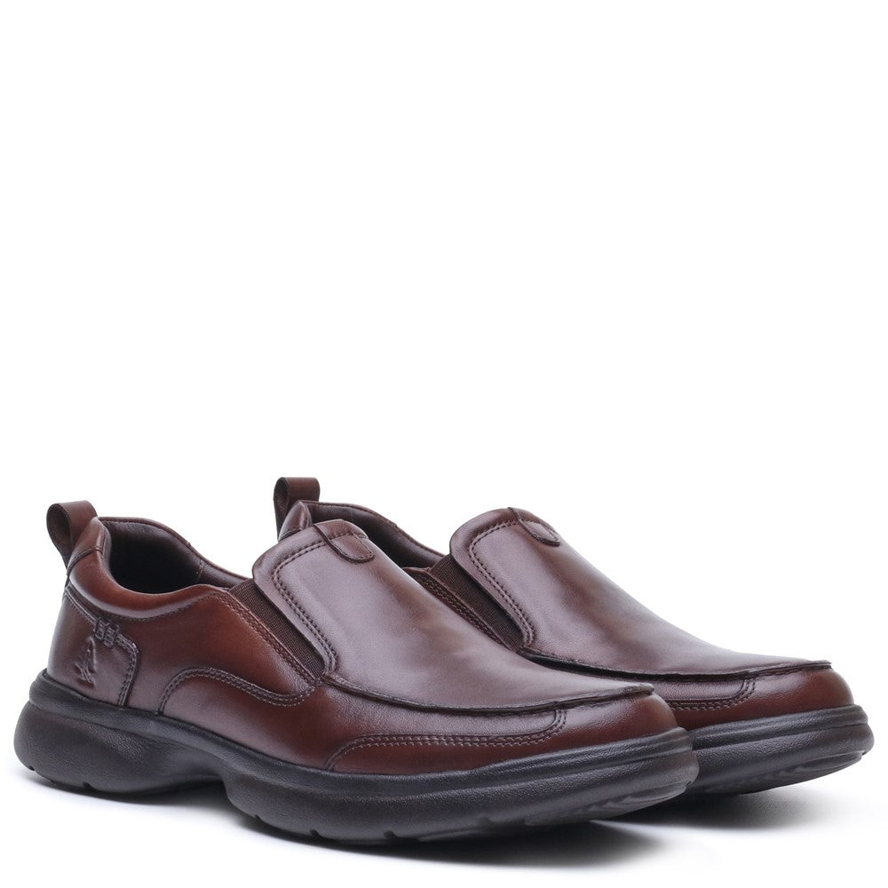 Mens Classic Slip On Shoes Brown Hush Puppies Harold Slip On