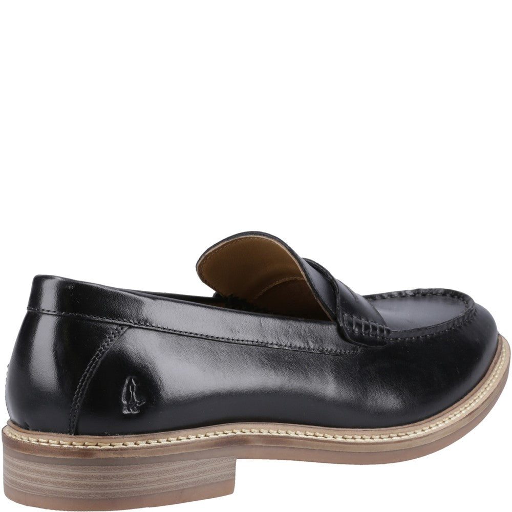 Mens Formal Slip On Shoes Black Hush Puppies Benedict Loafer
