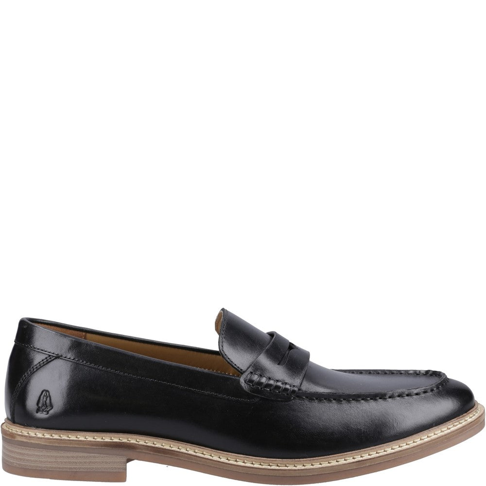 Mens Formal Slip On Shoes Black Hush Puppies Benedict Loafer