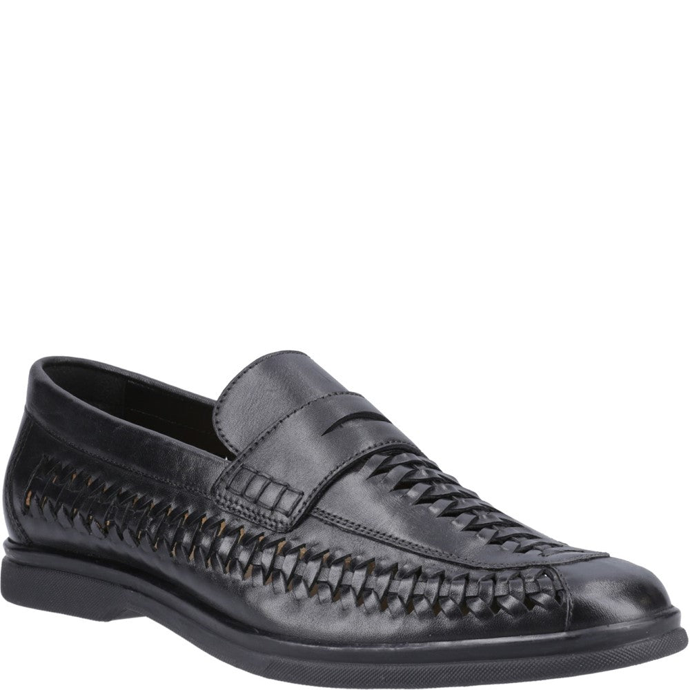 Mens Formal Slip On Shoes Black Hush Puppies Bowie Loafer