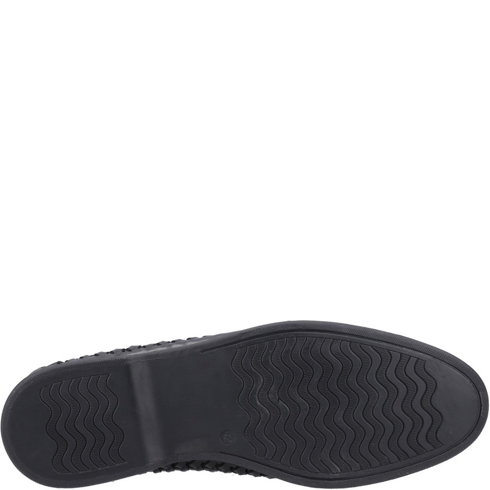 Mens Formal Slip On Shoes Black Hush Puppies Bowie Loafer