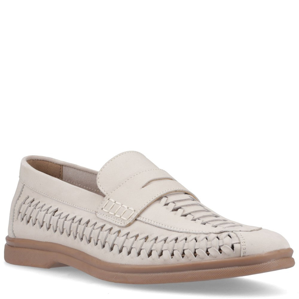 Mens Formal Slip On Shoes Taupe Hush Puppies Bowie Loafer