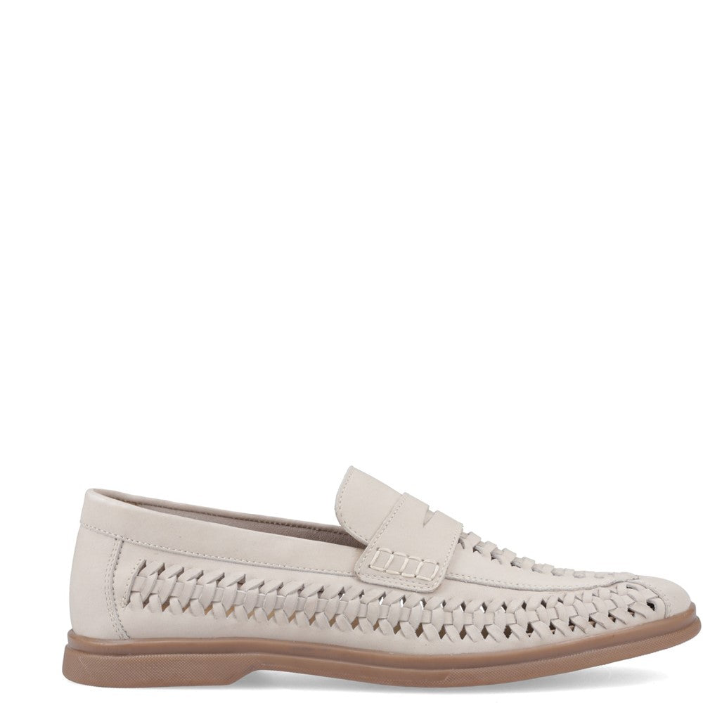 Mens Formal Slip On Shoes Taupe Hush Puppies Bowie Loafer