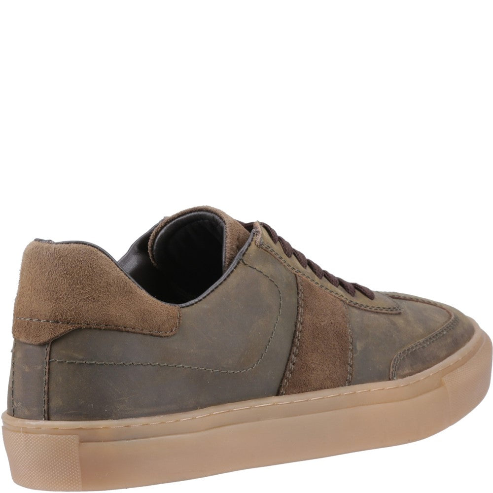 Mens Sports Khaki Hush Puppies Riley Trainer