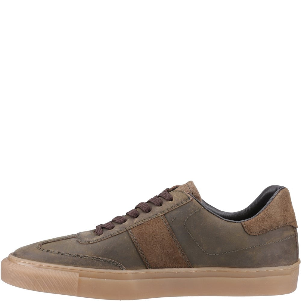 Mens Sports Khaki Hush Puppies Riley Trainer