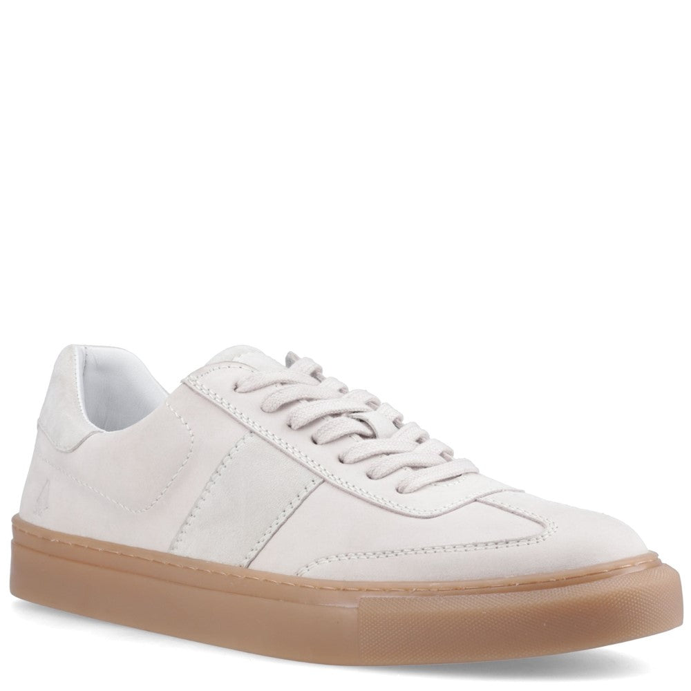 Mens Sports White Hush Puppies Riley Trainer
