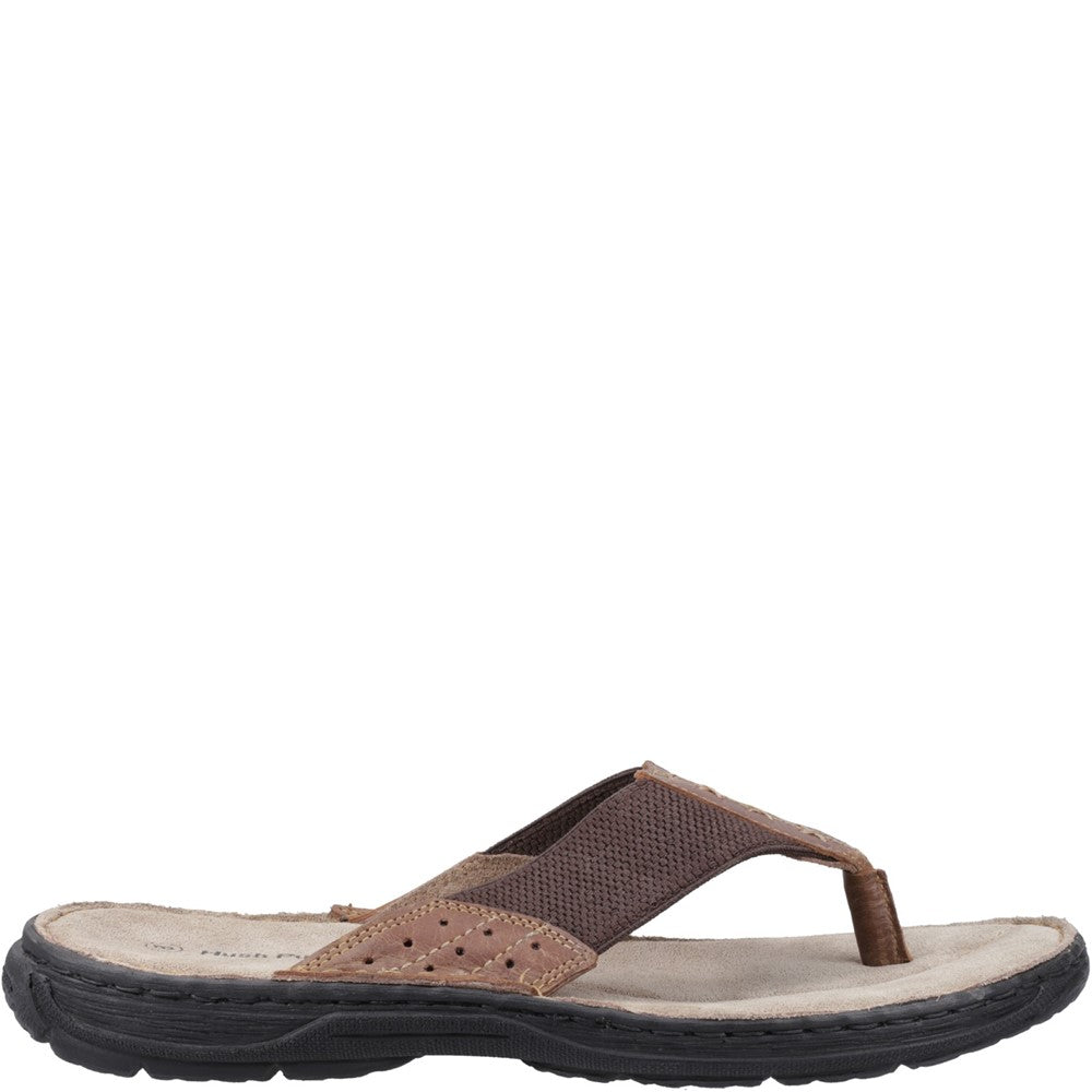 Sandal Mens Summer Tan Hush Puppies Alan Toepost Sandal