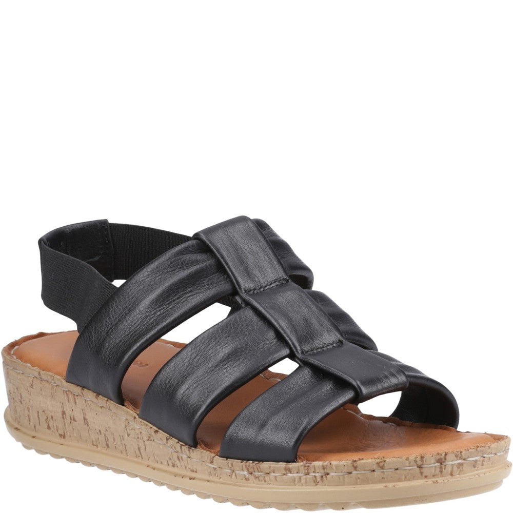 Sandal Ladies Summer Black Hush Puppies Eden Gladiator Sandal