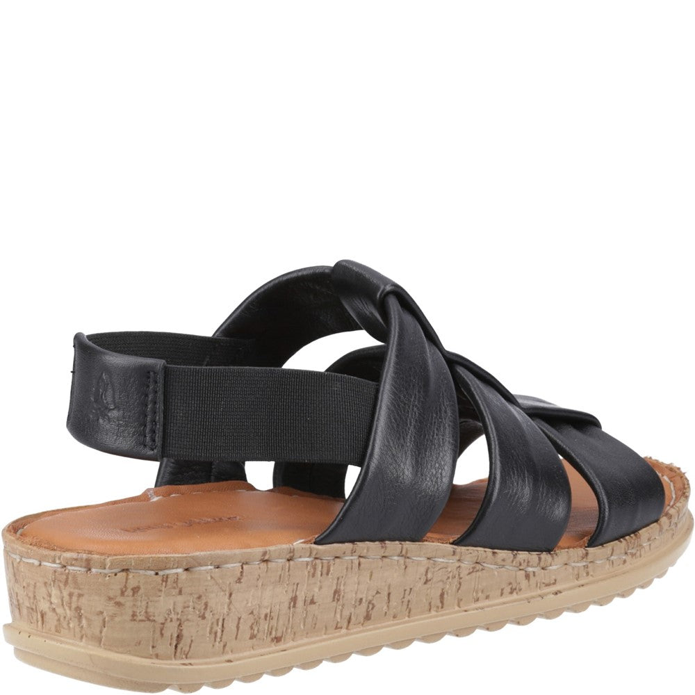 Sandal Ladies Summer Black Hush Puppies Eden Gladiator Sandal