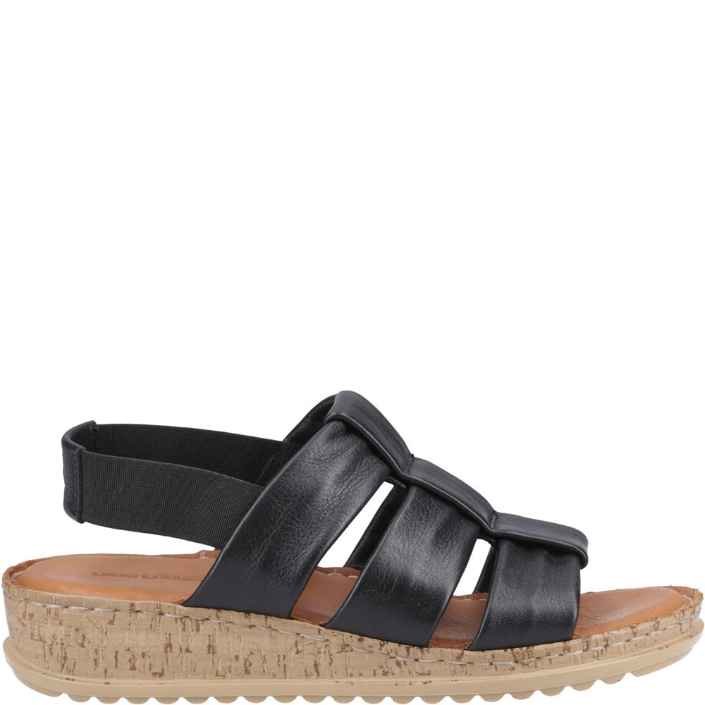 Sandal Ladies Summer Black Hush Puppies Eden Gladiator Sandal