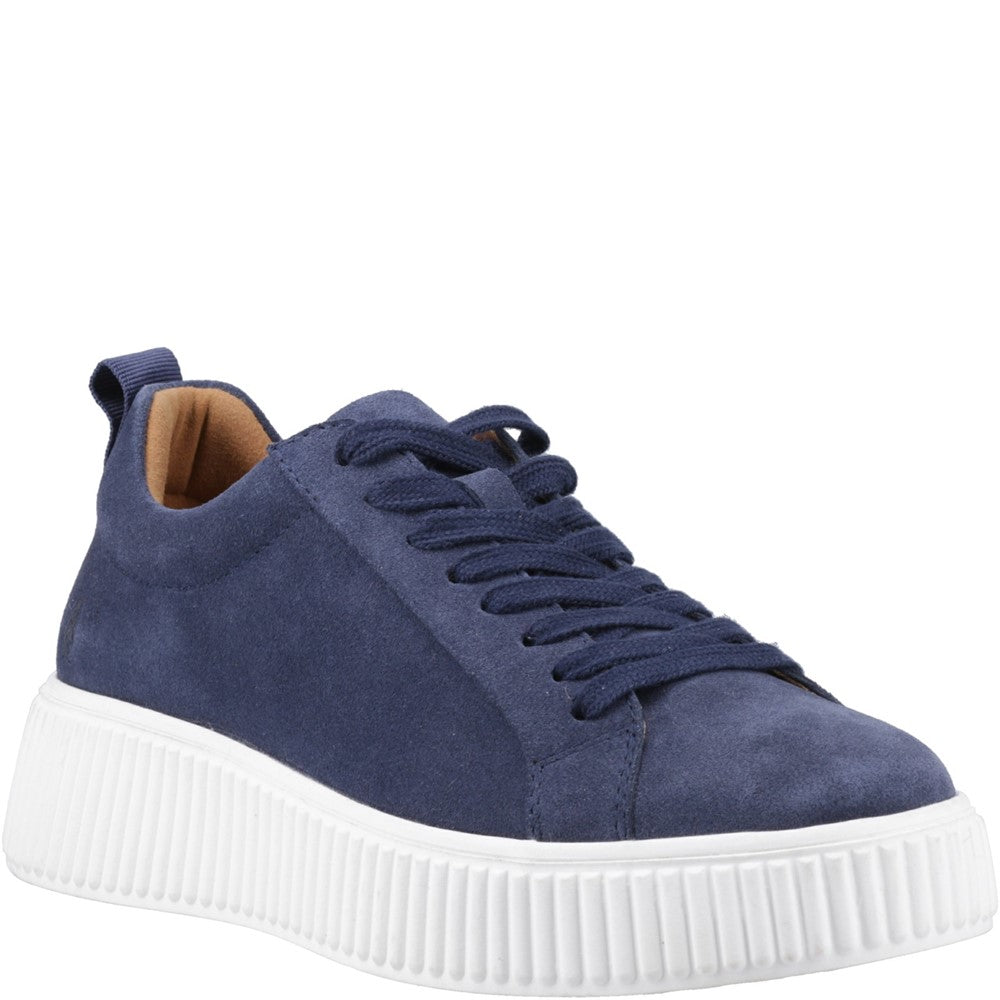 Ladies Sports Indigo Hush Puppies Harlow Suede Sneaker
