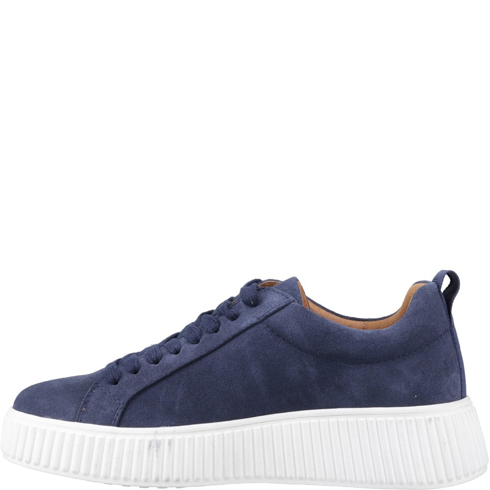 Ladies Sports Indigo Hush Puppies Harlow Suede Sneaker