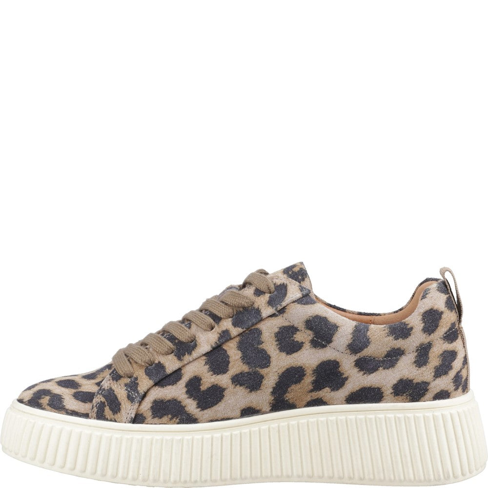 Ladies Sports Leopard Hush Puppies Harlow Suede Sneaker