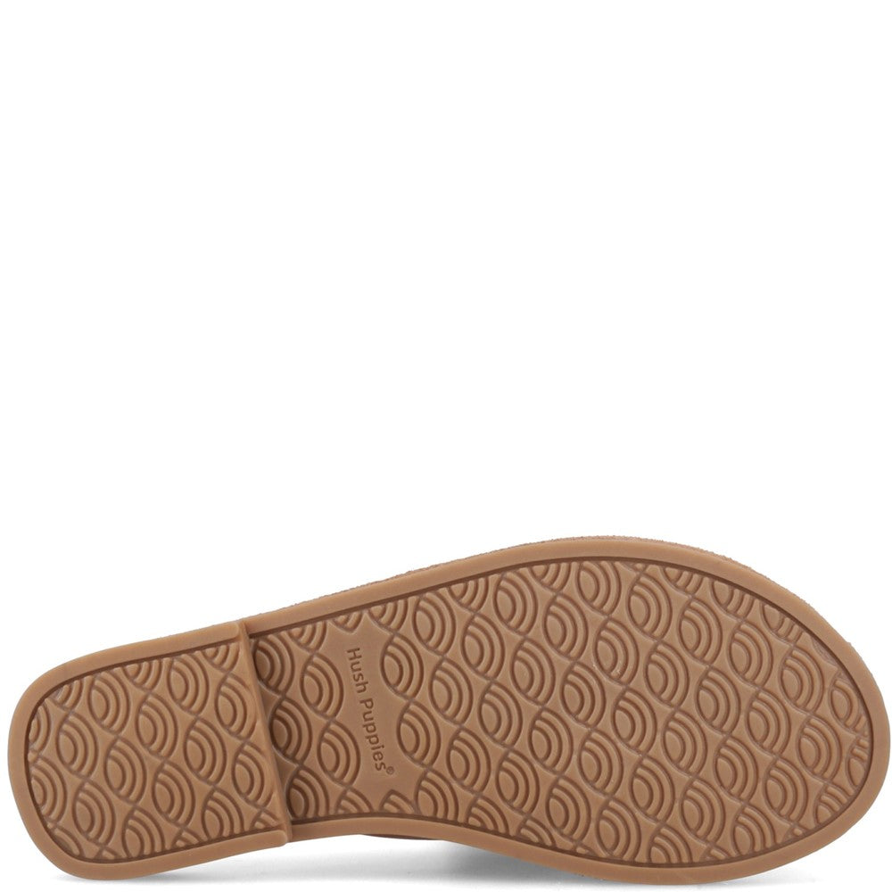 Sandal Ladies Summer Tan Hush Puppies Amy Wide Fit Sandal