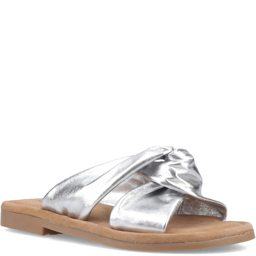 Sandal Ladies Summer Silver Hush Puppies Amy Wide Fit Sandal