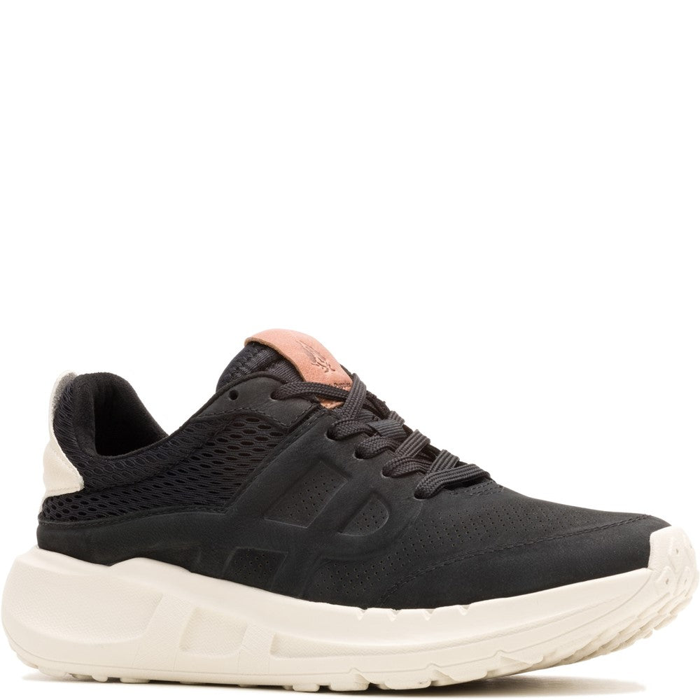 Ladies Sports Black/White Hush Puppies Seventy8 Runner