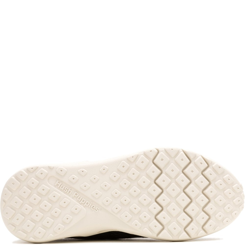 Ladies Sports Black/White Hush Puppies Seventy8 Runner