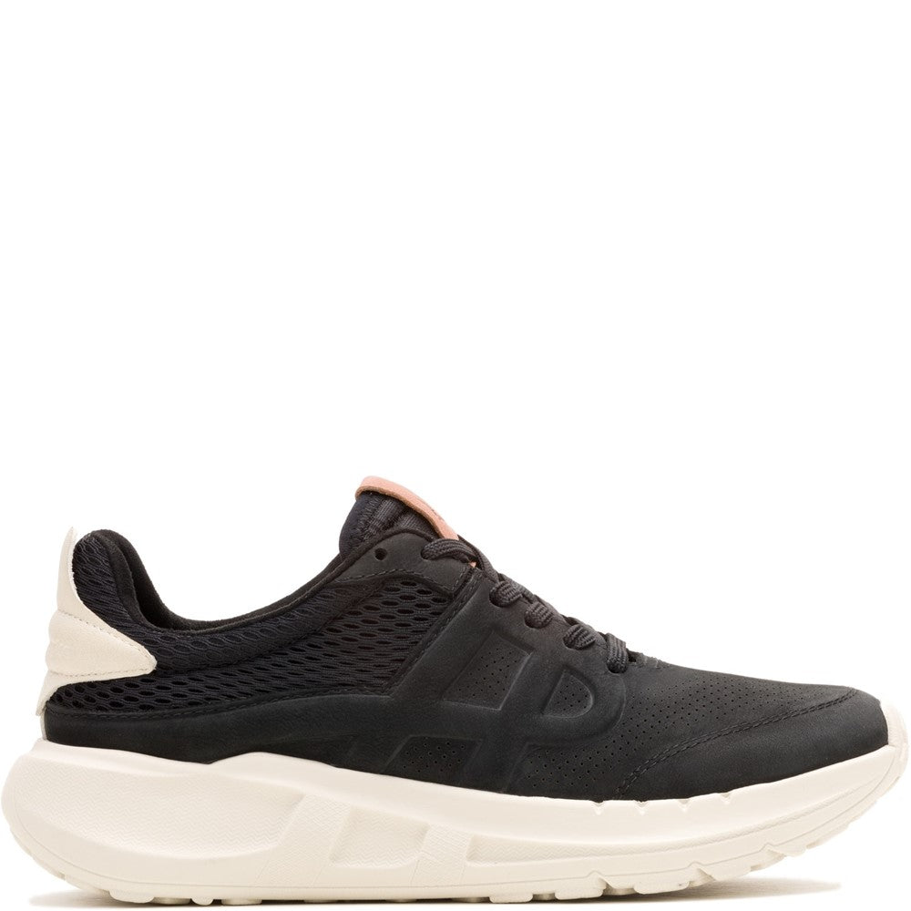 Ladies Sports Black/White Hush Puppies Seventy8 Runner