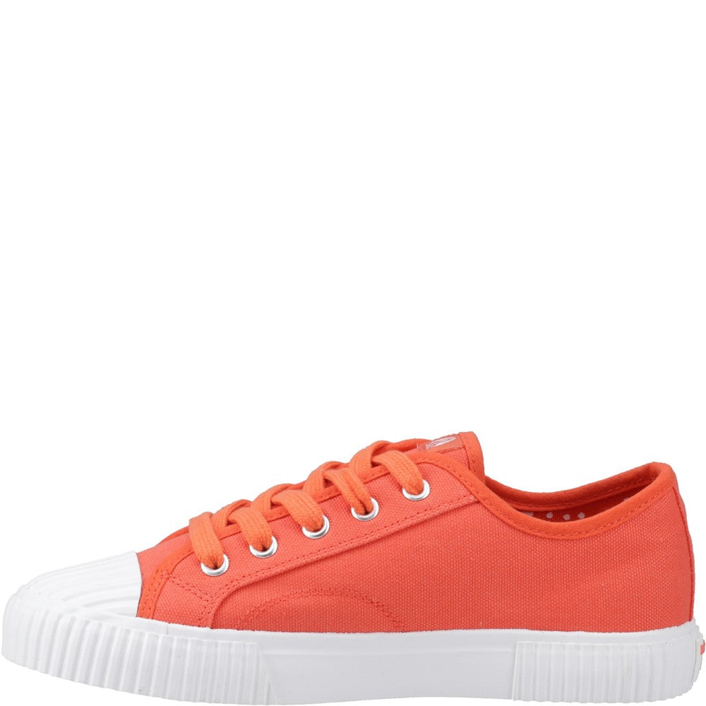 Ladies Sports Orange Hush Puppies Freya Canvas Trainer