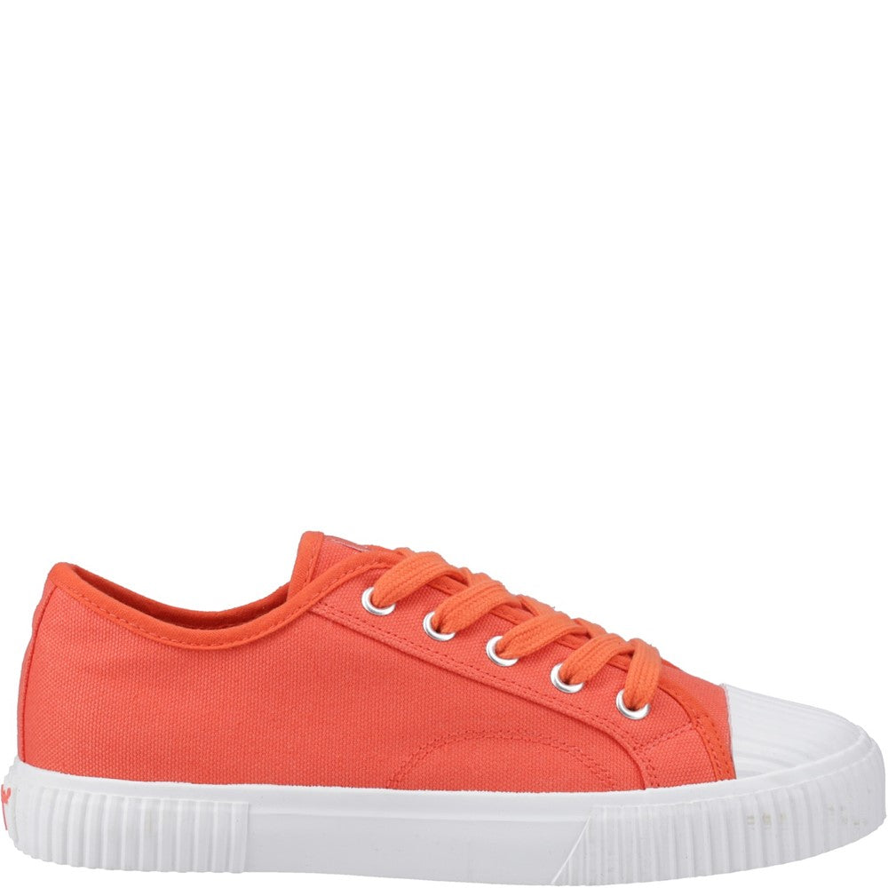 Ladies Sports Orange Hush Puppies Freya Canvas Trainer