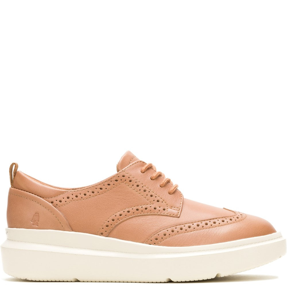 Lace Ladies Shoes Tan Hush Puppies Joy Wingtip Lace Up