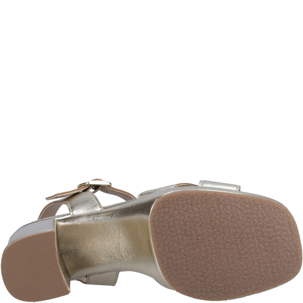 Ladies Heels Gold Hush Puppies Ophelia Leather Heel