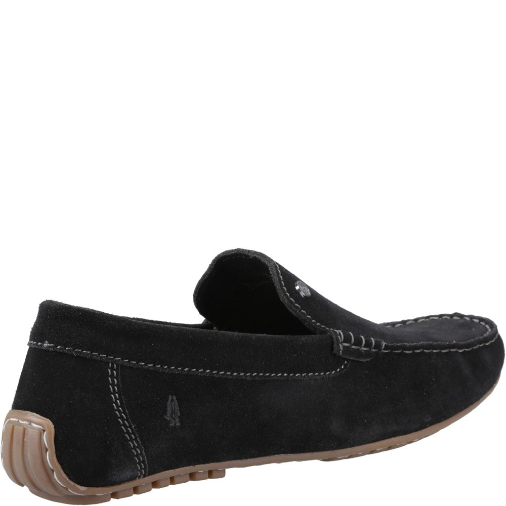 Slip On Mens Summer Black Hush Puppies Ralph Suede Shoe