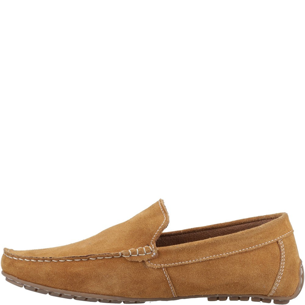 Slip On Mens Summer Tan Hush Puppies Ralph Suede Shoe