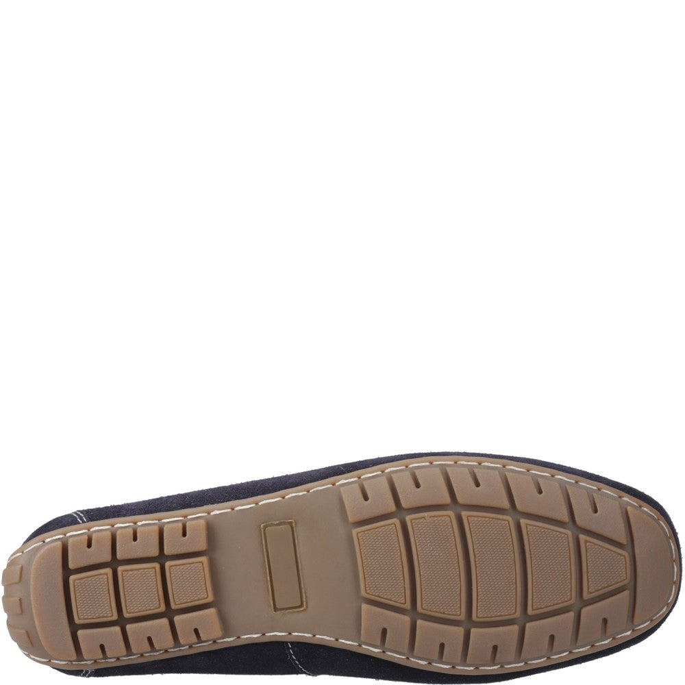 Slip On Mens Summer Navy Hush Puppies Ralph Suede Shoe